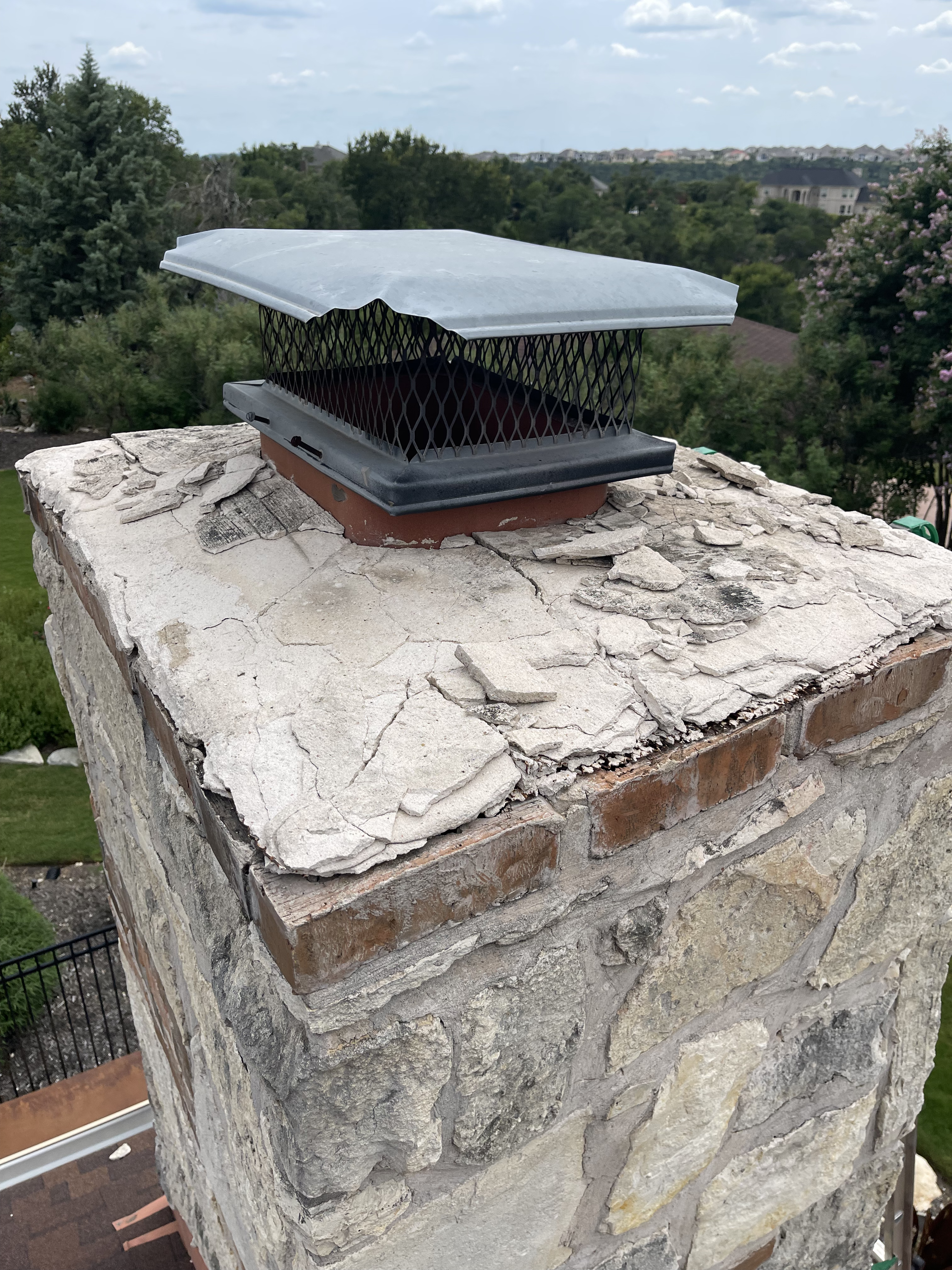 Chimney Service Crown Crack Repair in Austin, Texas (Image Not Found)