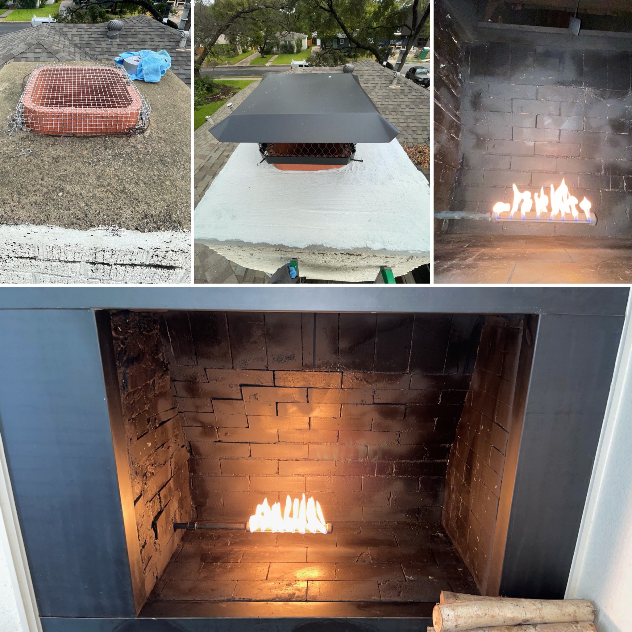 Fireplace Chimney Cap Repair and Cleaning (Image Not Found)