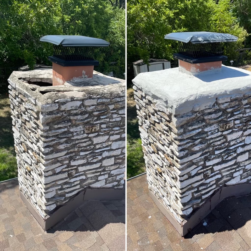 Masonry Repair on Chimney in Texas (Image Not Found)